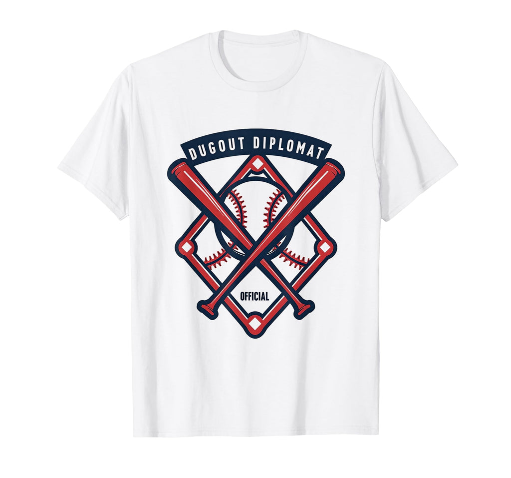 Dugout Diplomat Baseball Mom T-Shirt - Casual Everyday Wear for Adults - T-Shirt, Sweatshirt, Hoodie