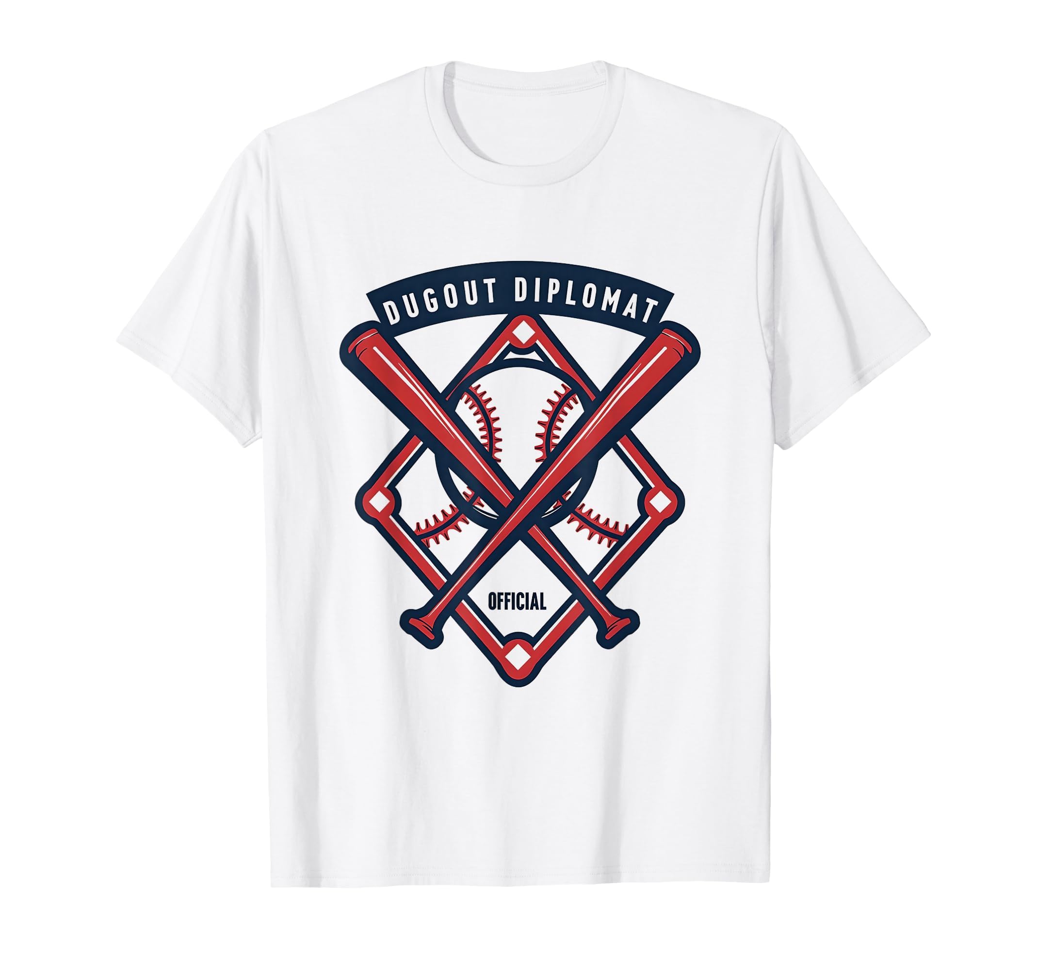 Dugout Diplomat Baseball Mom T-Shirt - Casual Everyday Wear for Adults - T-Shirt, Sweatshirt, Hoodie
