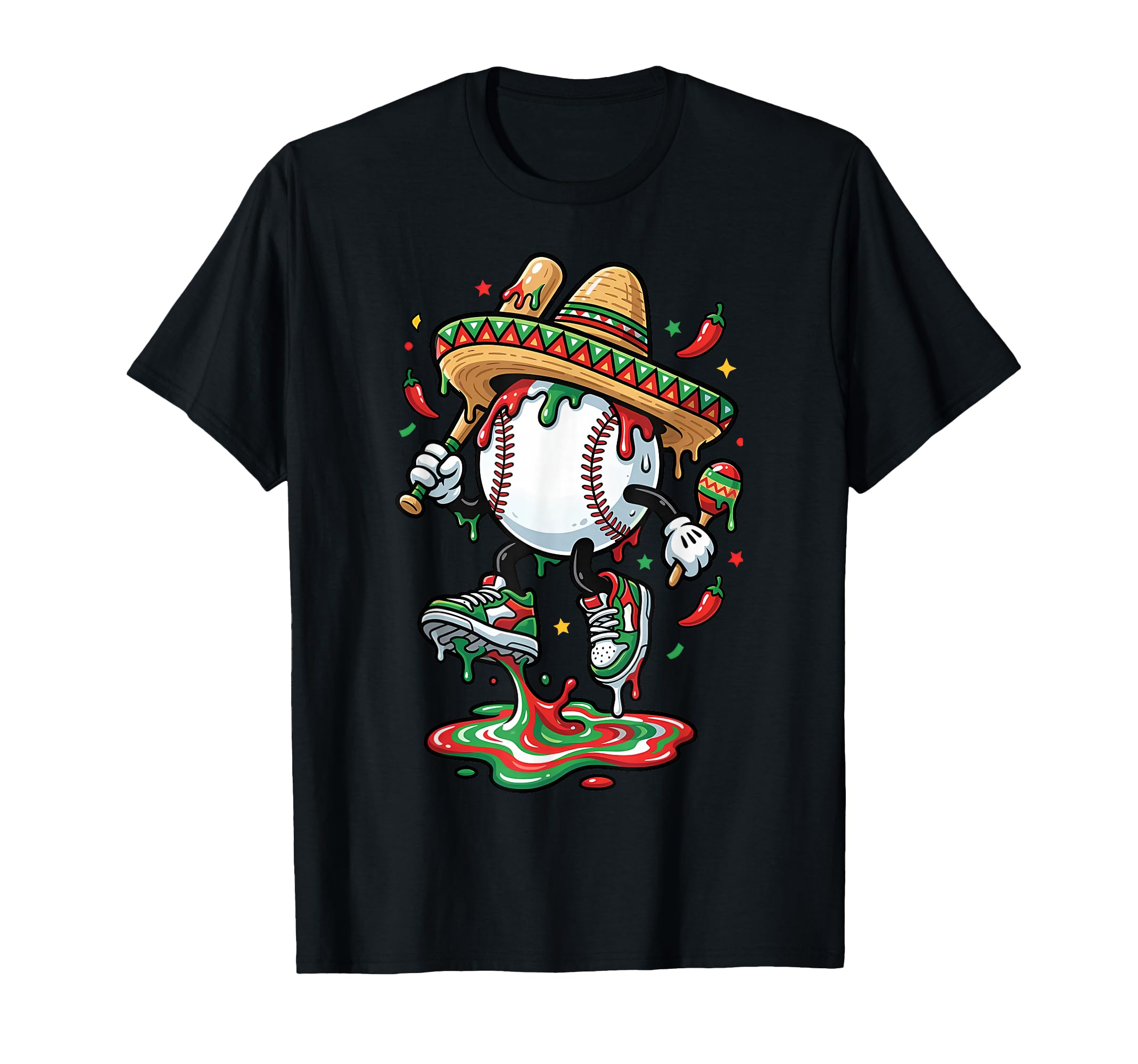 Cinco De Mayo Baseball Drip Sombrero T-Shirt - Streetwear Style Men Women - T-Shirt, Sweatshirt, Hoodie