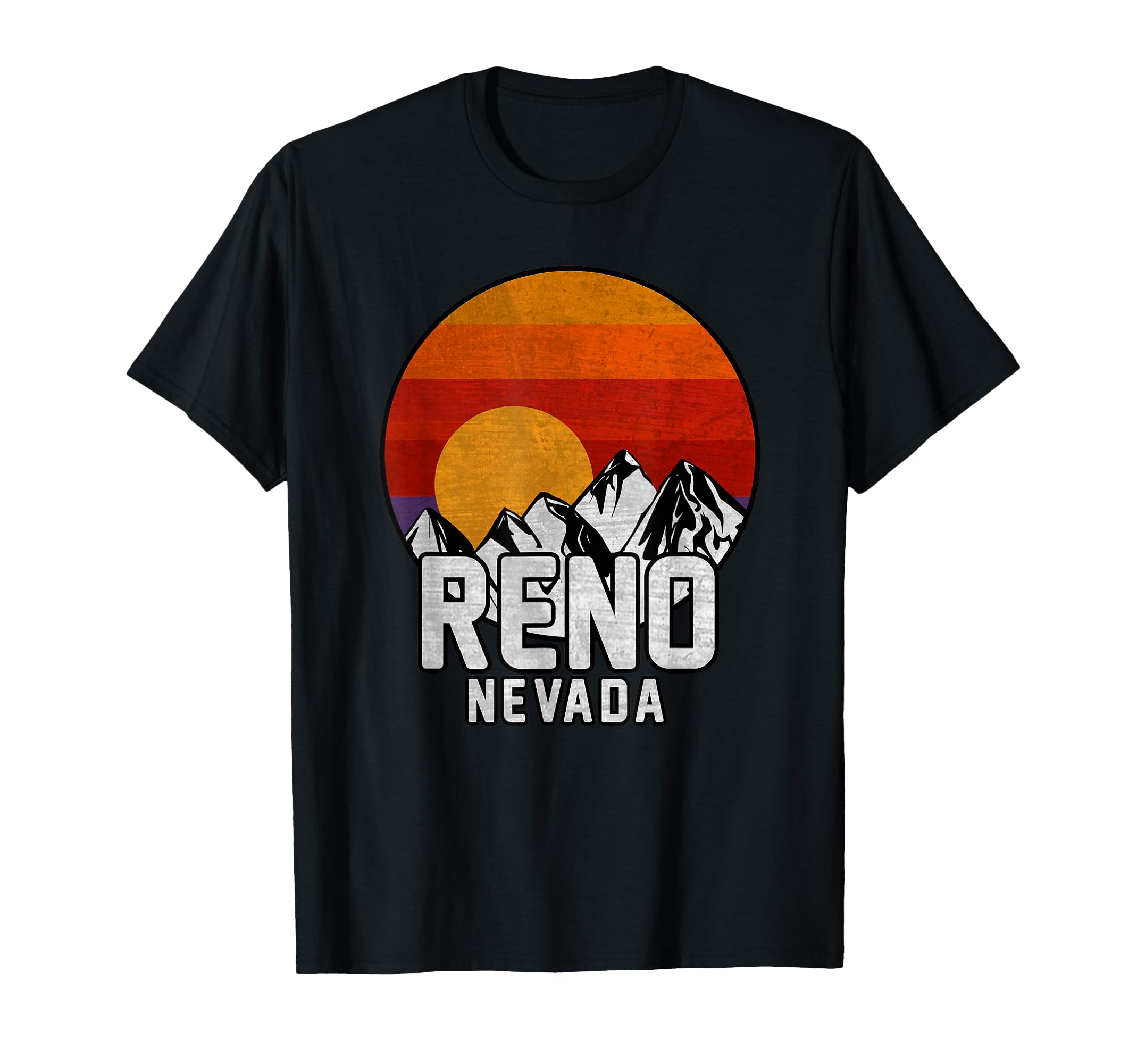 Reno Nevada Mountain Sunset T-Shirt - Aesthetic Graphic Unisex - T-Shirt, Sweatshirt, Hoodie