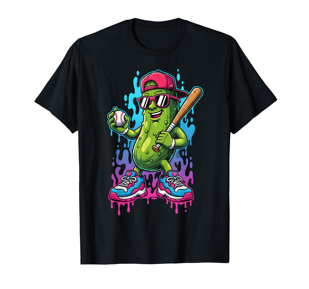 Baseball Ice Cream Drip And Batter T-Shirt - Aesthetic Graphic for Adults - T-Shirt, Sweatshirt, Hoodie