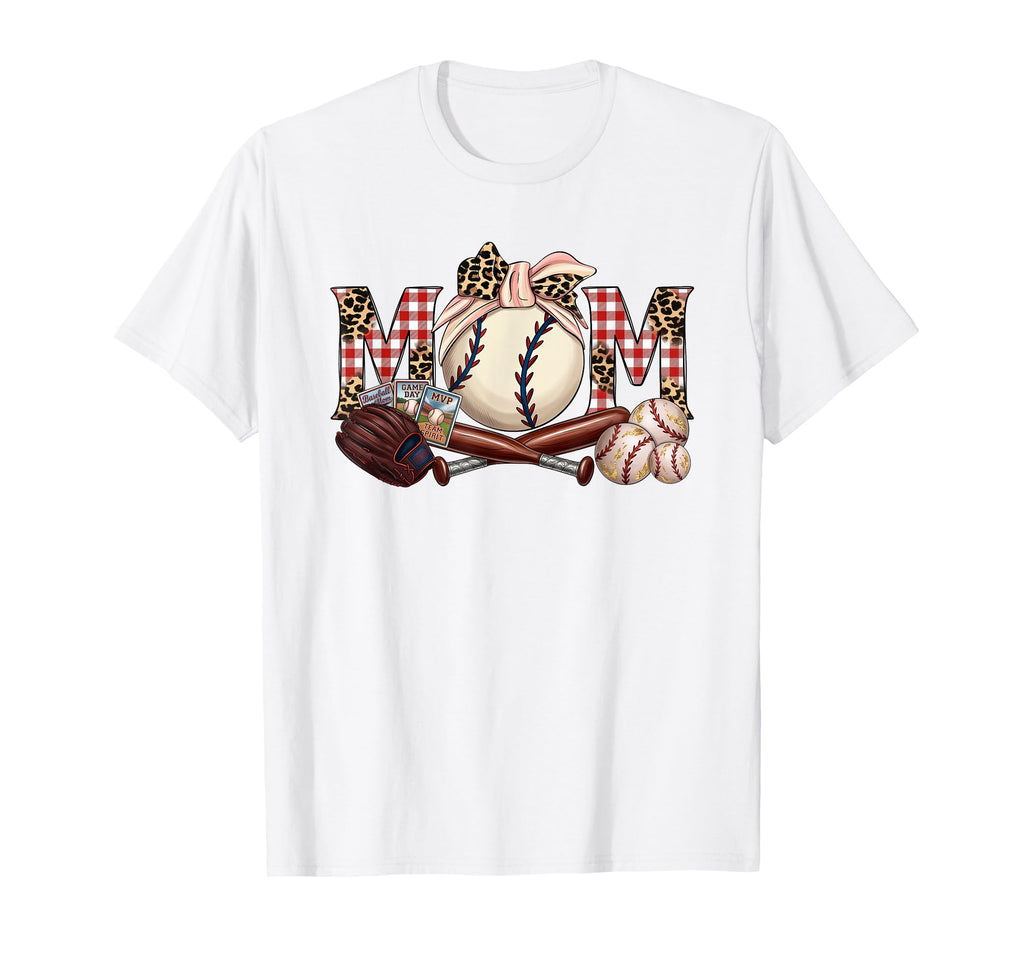 Baseball Mama Coquette Bow Game T-Shirt - Fun Novelty Design for Adults - T-Shirt, Sweatshirt, Hoodie