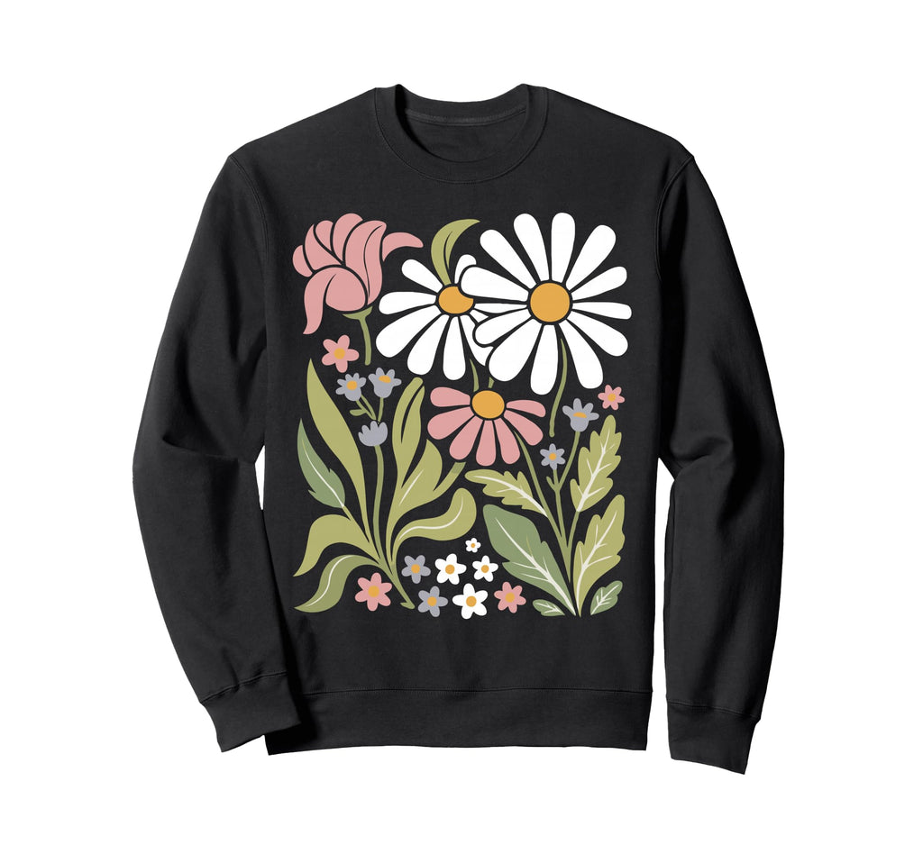 Wildflowers Flowers Pattern Summer Sweatshirt - Novelty Apparel Unisex - T-Shirt, Sweatshirt, Hoodie