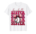 Baseball Sister Baseball Coquette Bow T-Shirt - Custom Art Print Men Women - T-Shirt, Sweatshirt, Hoodie
