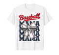 Baseball Mama Coquette Bow Game Day T-Shirt - Novelty Apparel Unisex - T-Shirt, Sweatshirt, Hoodie