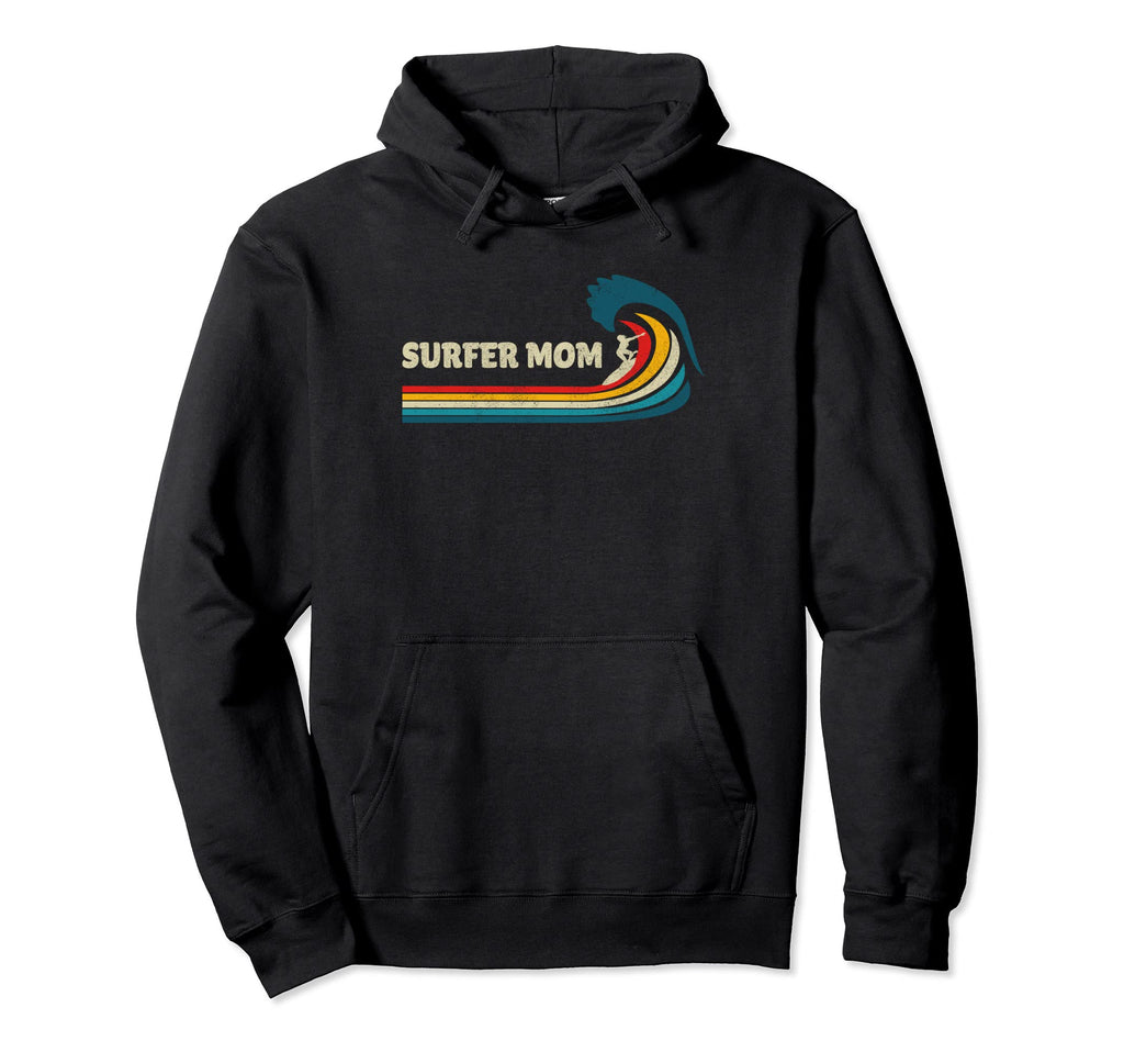 Surfer Mom Gift Wave Surfing Surf Hoodie - Aesthetic Graphic for Adults - T-Shirt, Sweatshirt, Hoodie
