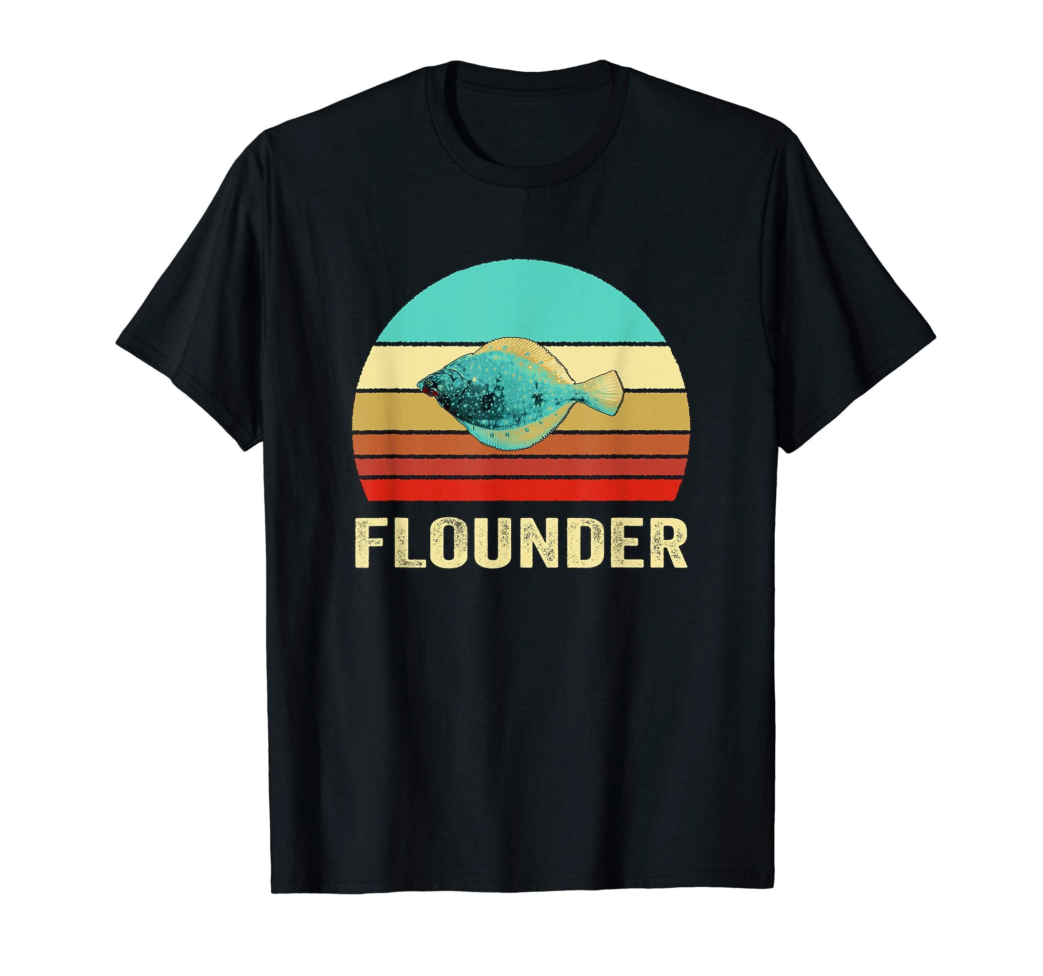Sunset Flounder T-Shirt - Custom Art Print Men Women - T-Shirt, Sweatshirt, Hoodie