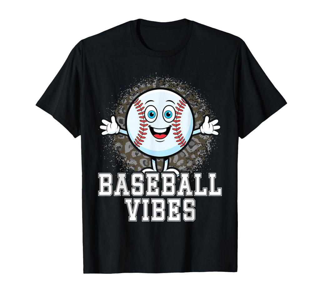 Funny Leopard Baseball Vibes Game T-Shirt - Minimalist Print for Adults - T-Shirt, Sweatshirt, Hoodie
