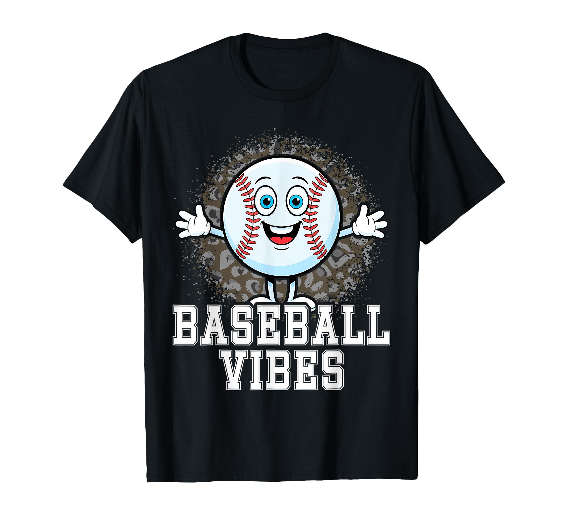 Funny Leopard Baseball Vibes Game T-Shirt - Minimalist Print for Adults - T-Shirt, Sweatshirt, Hoodie