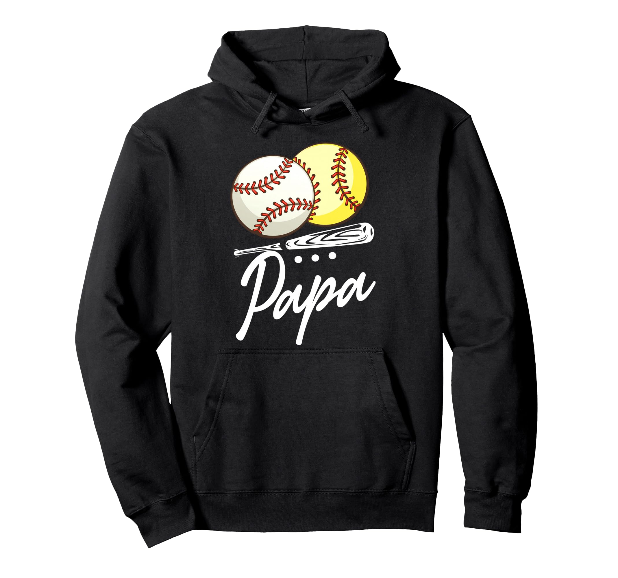Ball Papa Baseball Softball Hoodie - Trendy Graphic for Adults - T-Shirt, Sweatshirt, Hoodie