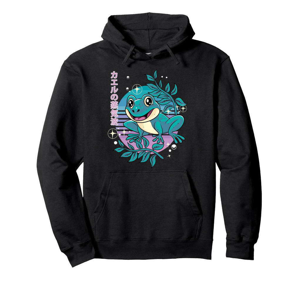 Pastel Goth Frog Vaporwave Japanese Hoodie - Aesthetic Graphic Men Women - T-Shirt, Sweatshirt, Hoodie