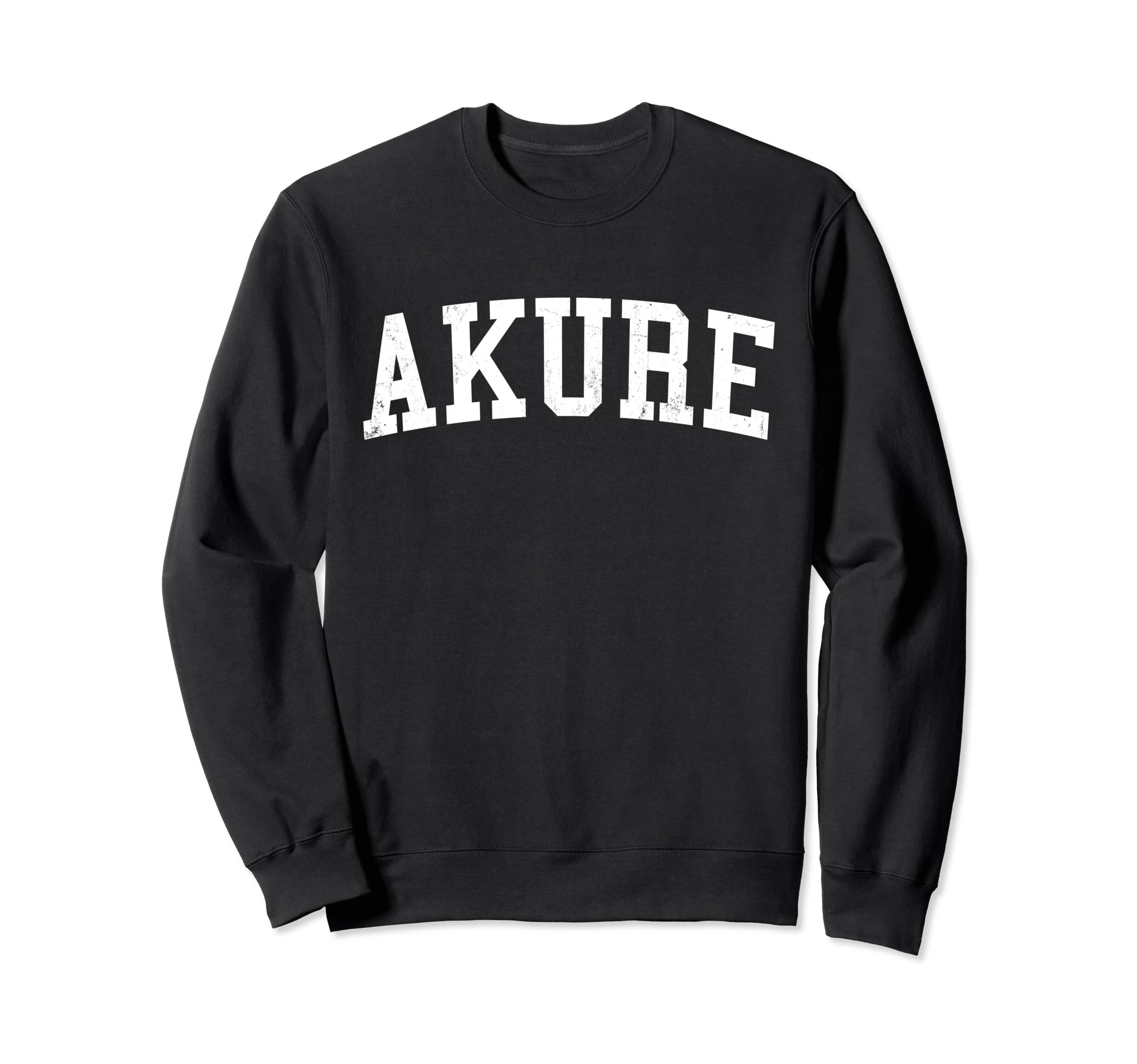 Akure Nigeria Distressed White Sweatshirt - Custom Art Print Men Women - T-Shirt, Sweatshirt, Hoodie