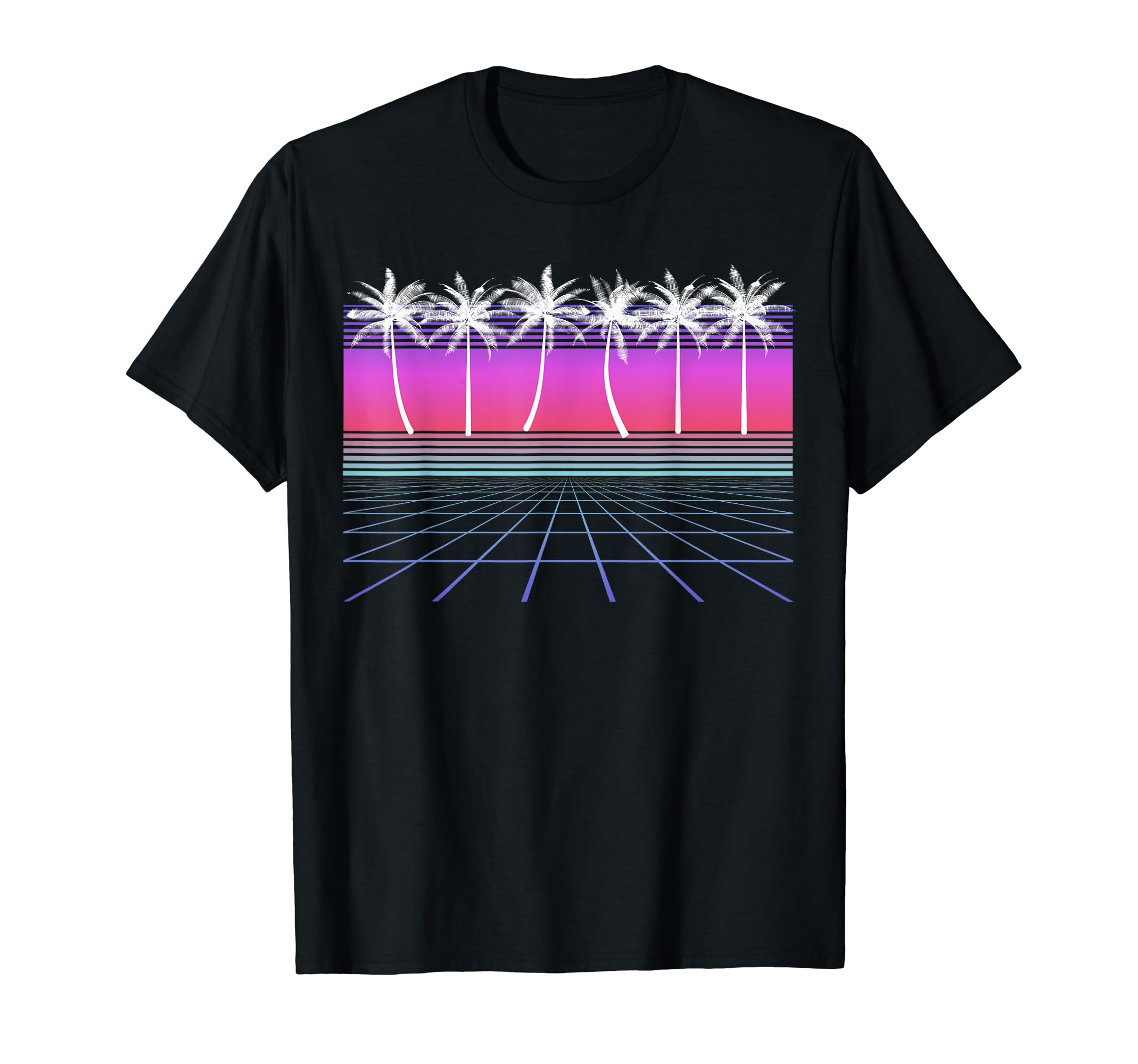 Palm Trees 80S 90S Vaporwave Aesthetic T-Shirt - Unique Graphic Unisex - T-Shirt, Sweatshirt, Hoodie