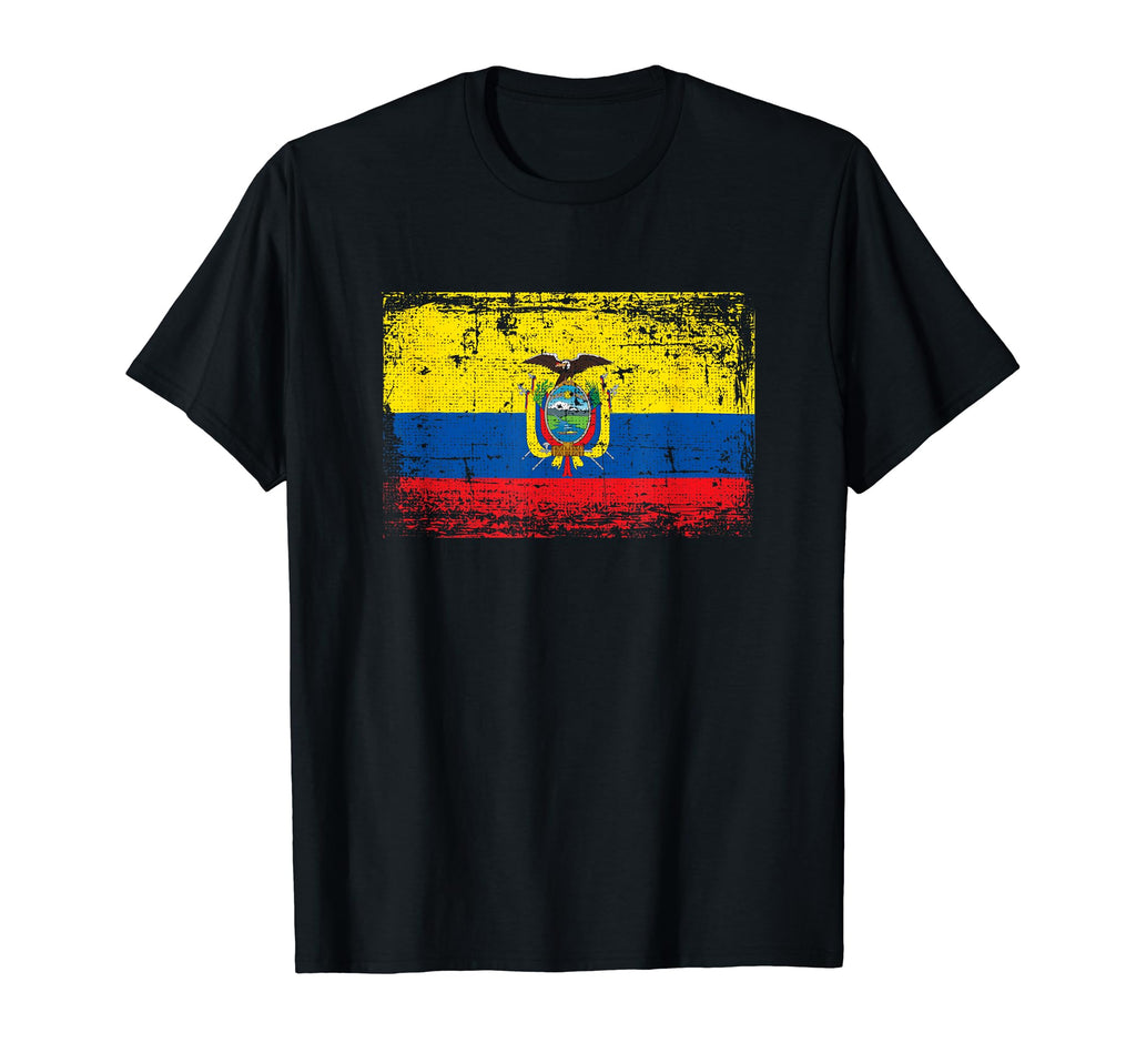 Ecuador Flag Bandera Distressed T-Shirt - Trendy Graphic Unisex - T-Shirt, Sweatshirt, Hoodie