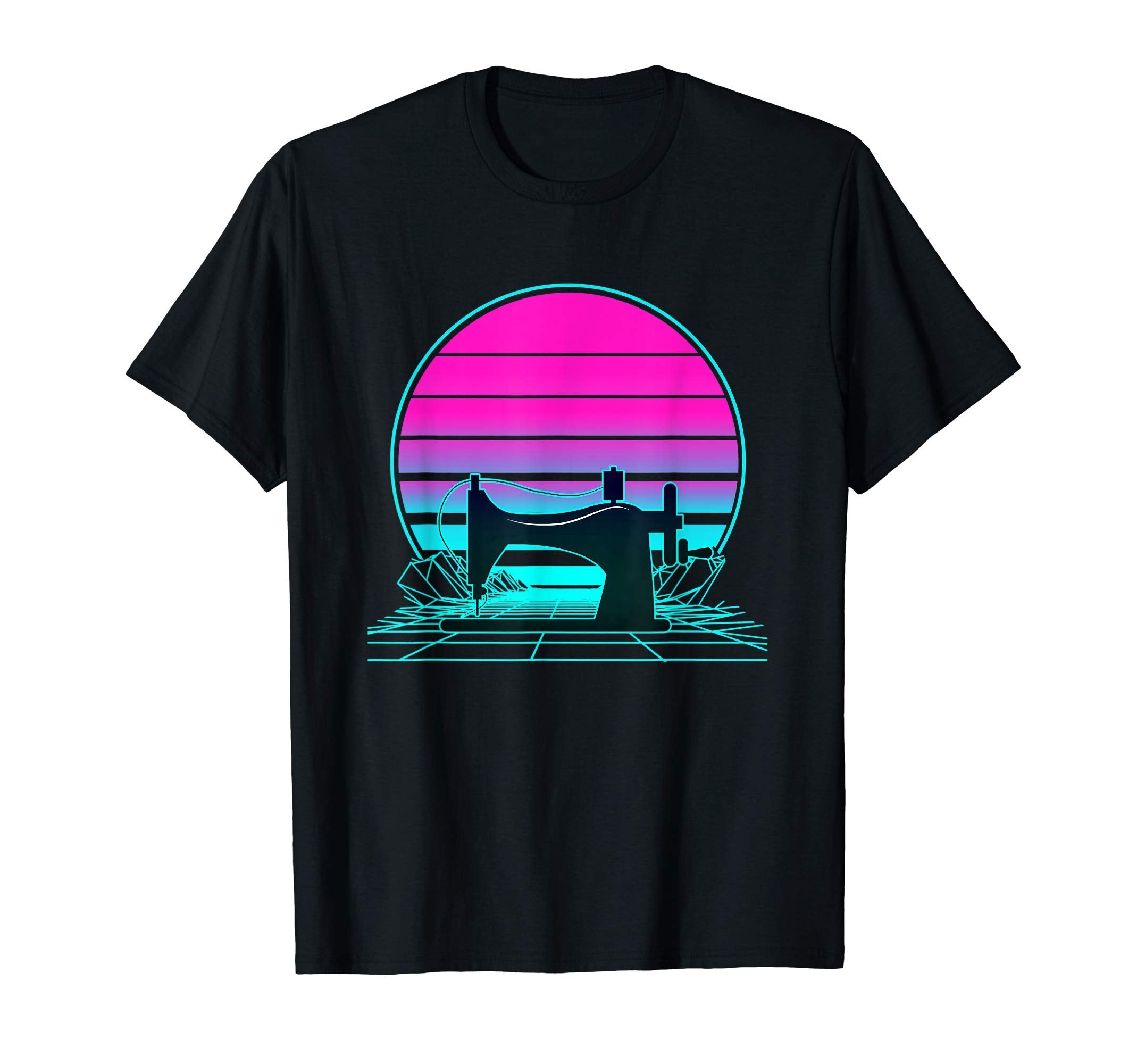 Sunset Sewing Machine T-Shirt - Unique Graphic Unisex - T-Shirt, Sweatshirt, Hoodie