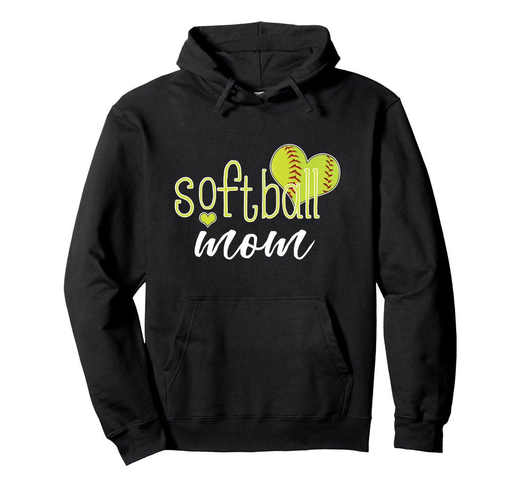 Softball Mom Hoodies Softball Mom Grey Hoodie - Custom Art Print Unisex - T-Shirt, Sweatshirt, Hoodie