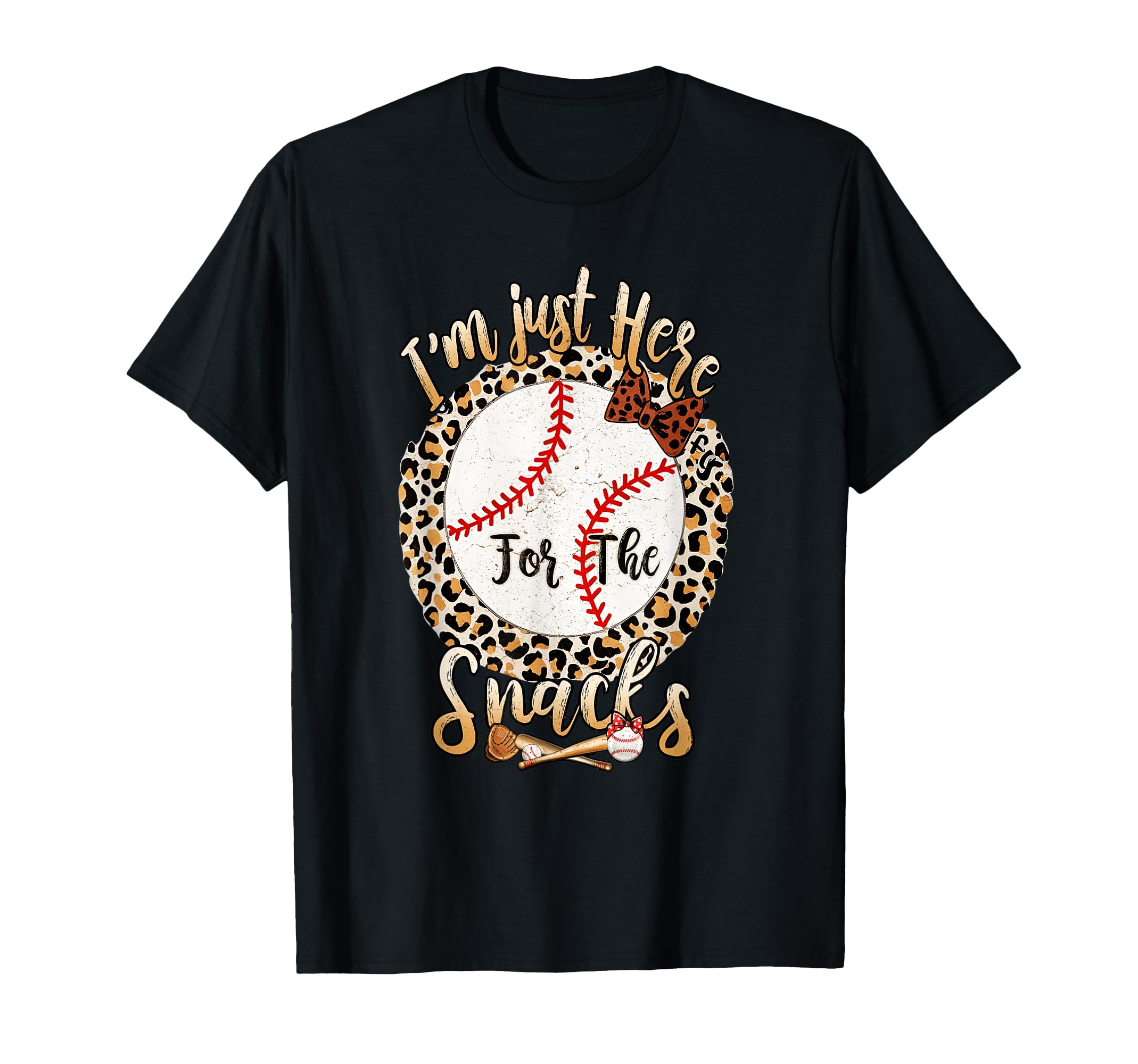 Im Just Here Snacks Baseball Sister Mom T-Shirt - Custom Art Print Unisex - T-Shirt, Sweatshirt, Hoodie