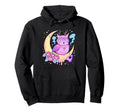 Kawaii Pastel Goth Creepy Owl Hoodie - Minimalist Print for Adults - T-Shirt, Sweatshirt, Hoodie