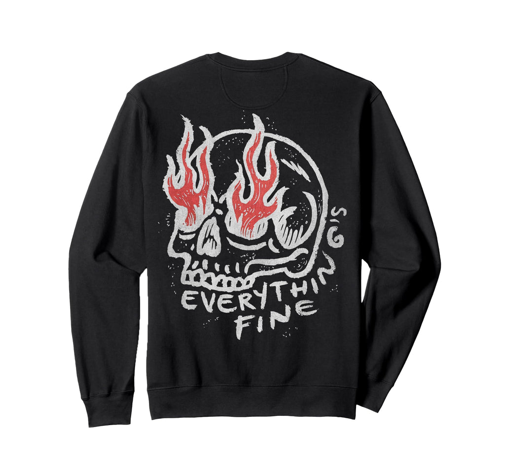 Back Y2K Streetwear Skull Sweatshirt - Aesthetic Graphic Men Women - T-Shirt, Sweatshirt, Hoodie