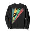 Distressed Parkour Silhouette Sweatshirt - Unique Graphic Unisex - T-Shirt, Sweatshirt, Hoodie