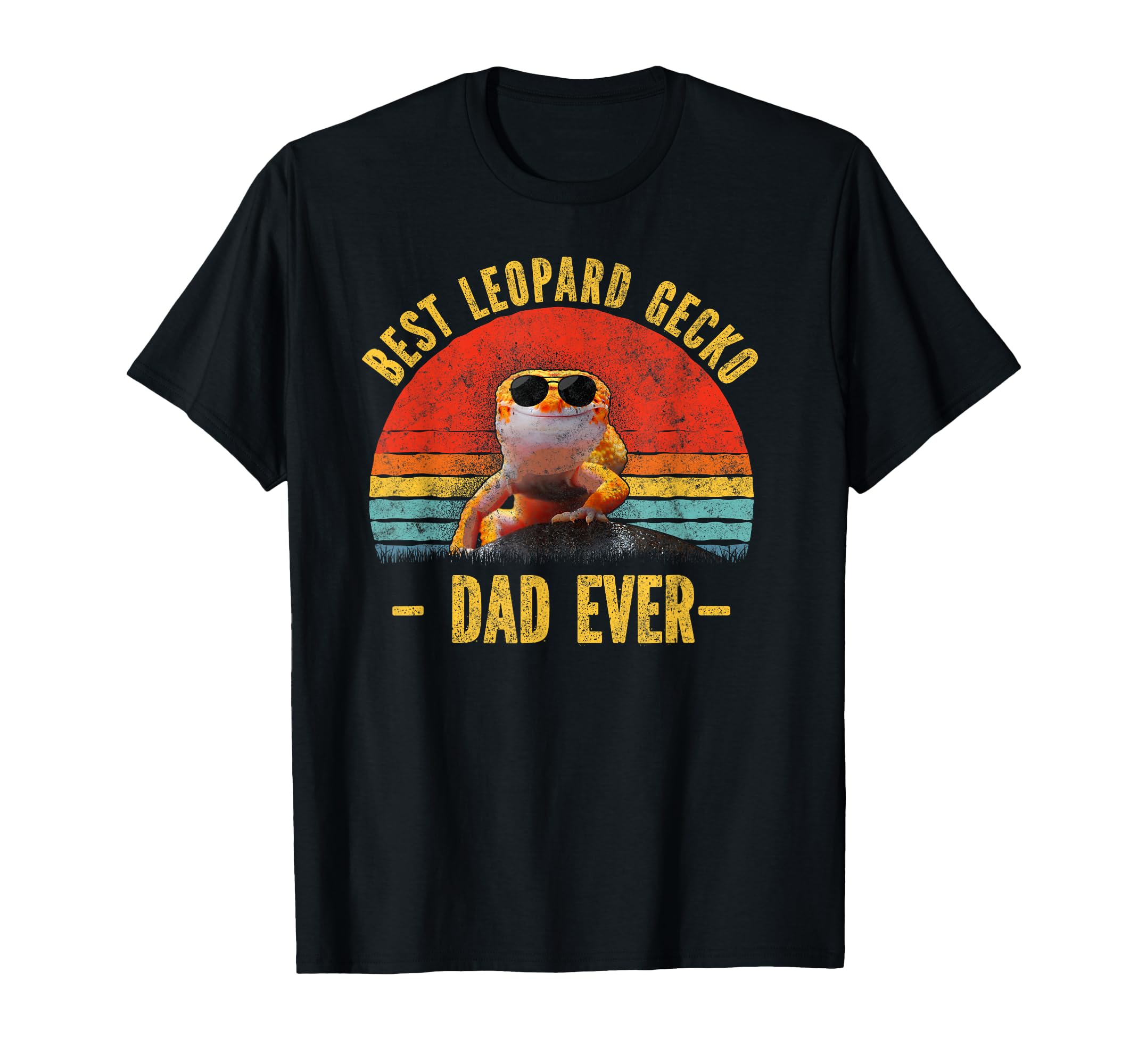 Best Leopard Gecko Dad Ever Sunset T-Shirt - Unique Graphic Unisex - T-Shirt, Sweatshirt, Hoodie