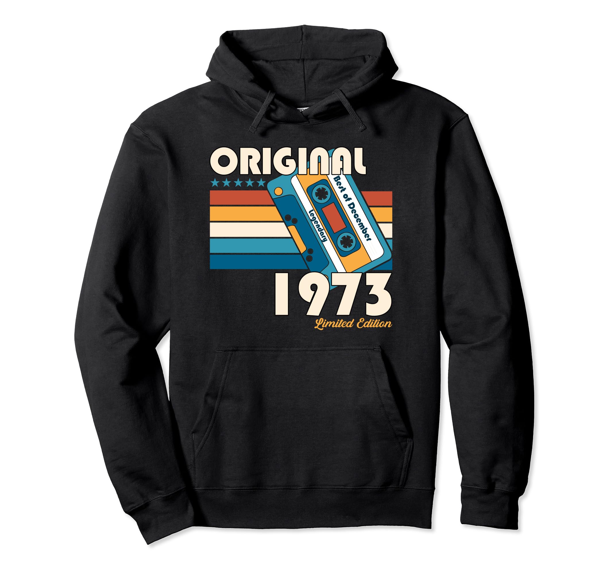 50Th Birthday December 1973 Cassette Hoodie - Aesthetic Graphic Men Women - T-Shirt, Sweatshirt, Hoodie