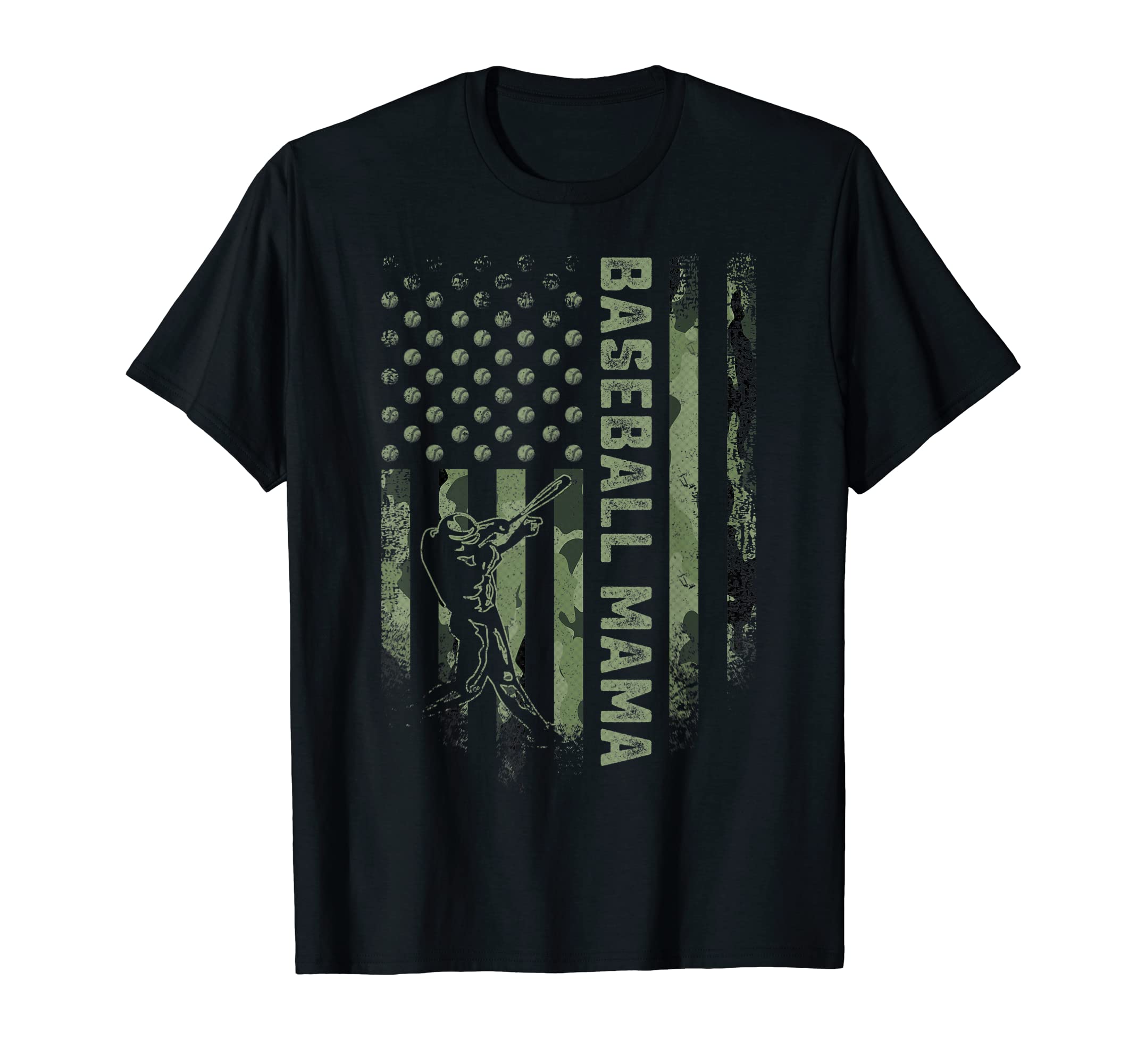 Usa Camouflage Proud Baseball Mama T-Shirt - Custom Art Print Unisex - T-Shirt, Sweatshirt, Hoodie