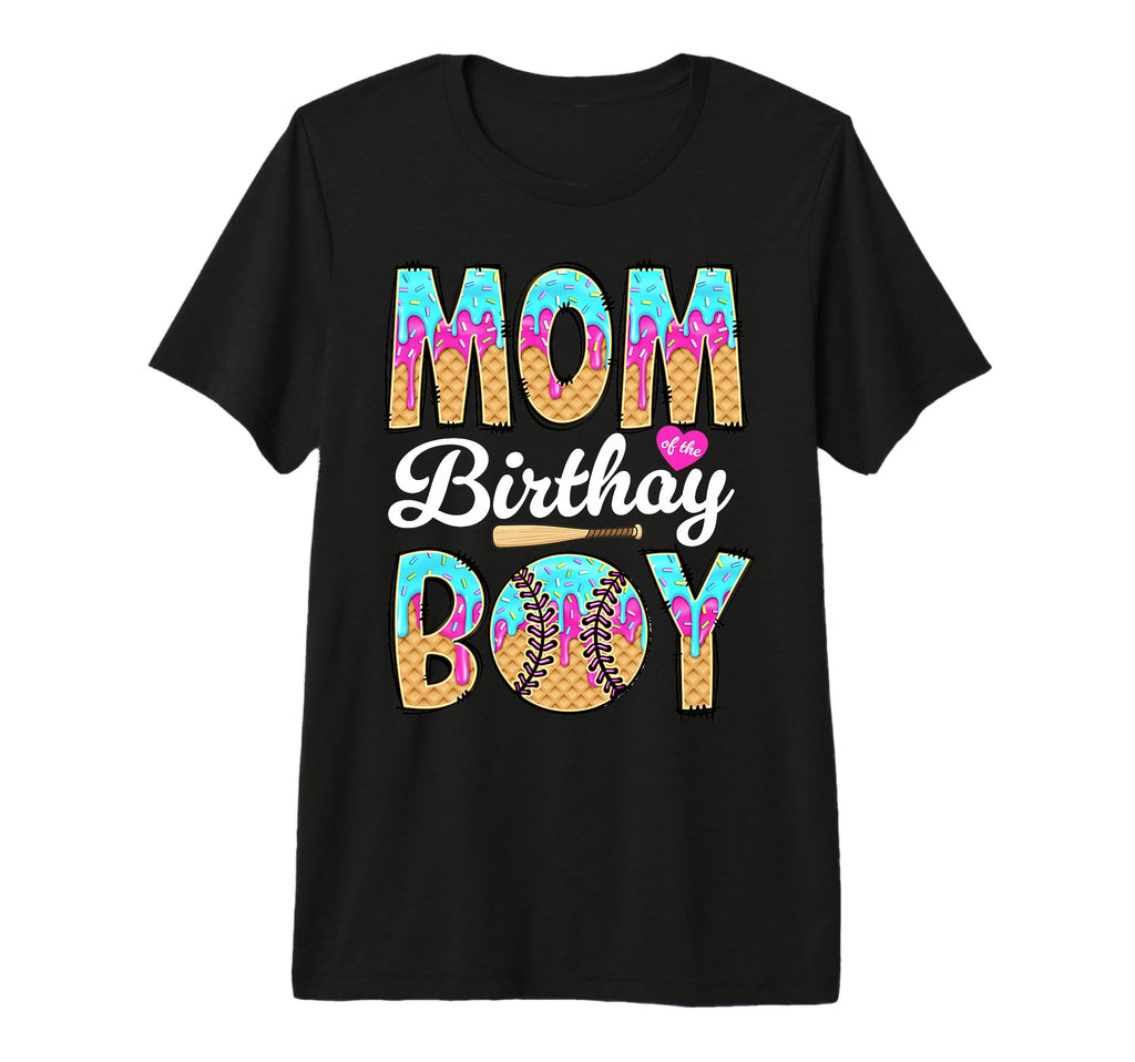Baseball Ice Cream Drip Mom T-Shirt - Fun Novelty Design Men Women - T-Shirt, Sweatshirt, Hoodie