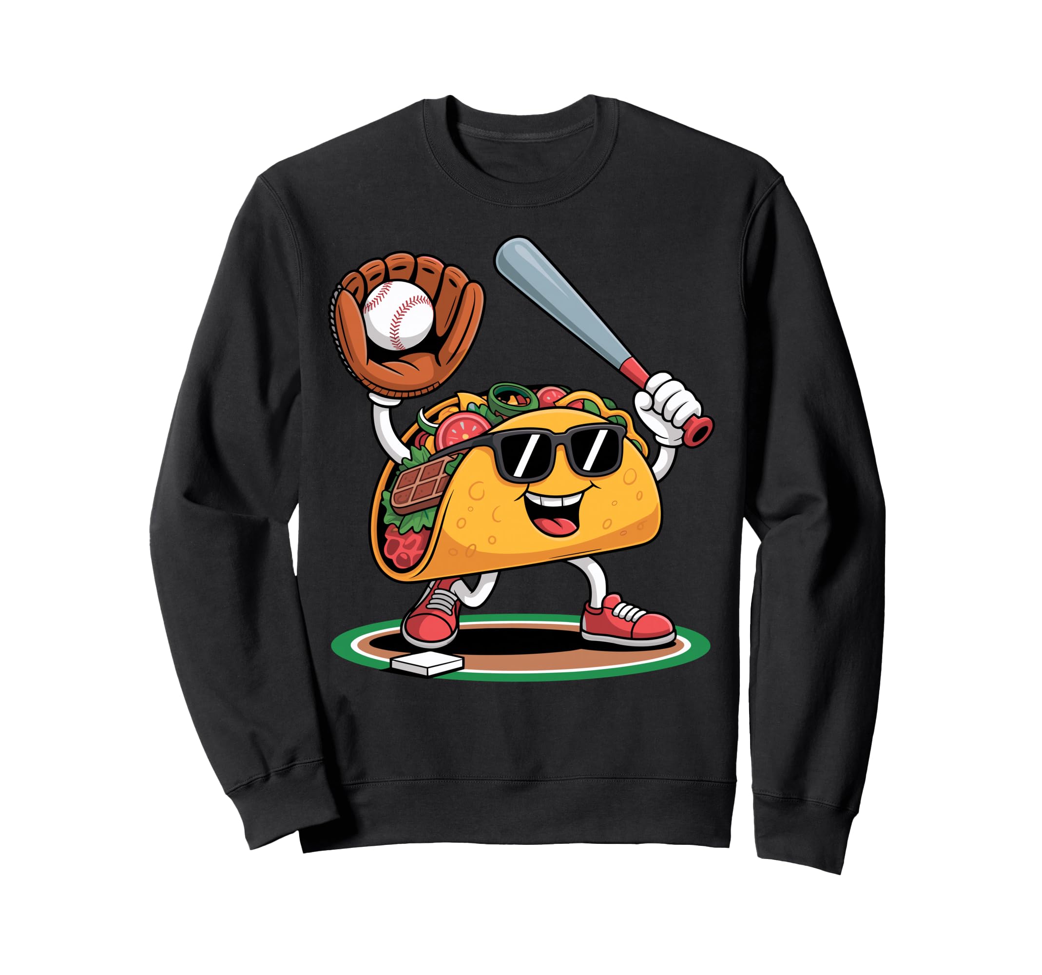 Funny Taco Baseball Player Coach Dad Sweatshirt - Streetwear Style Unisex - T-Shirt, Sweatshirt, Hoodie