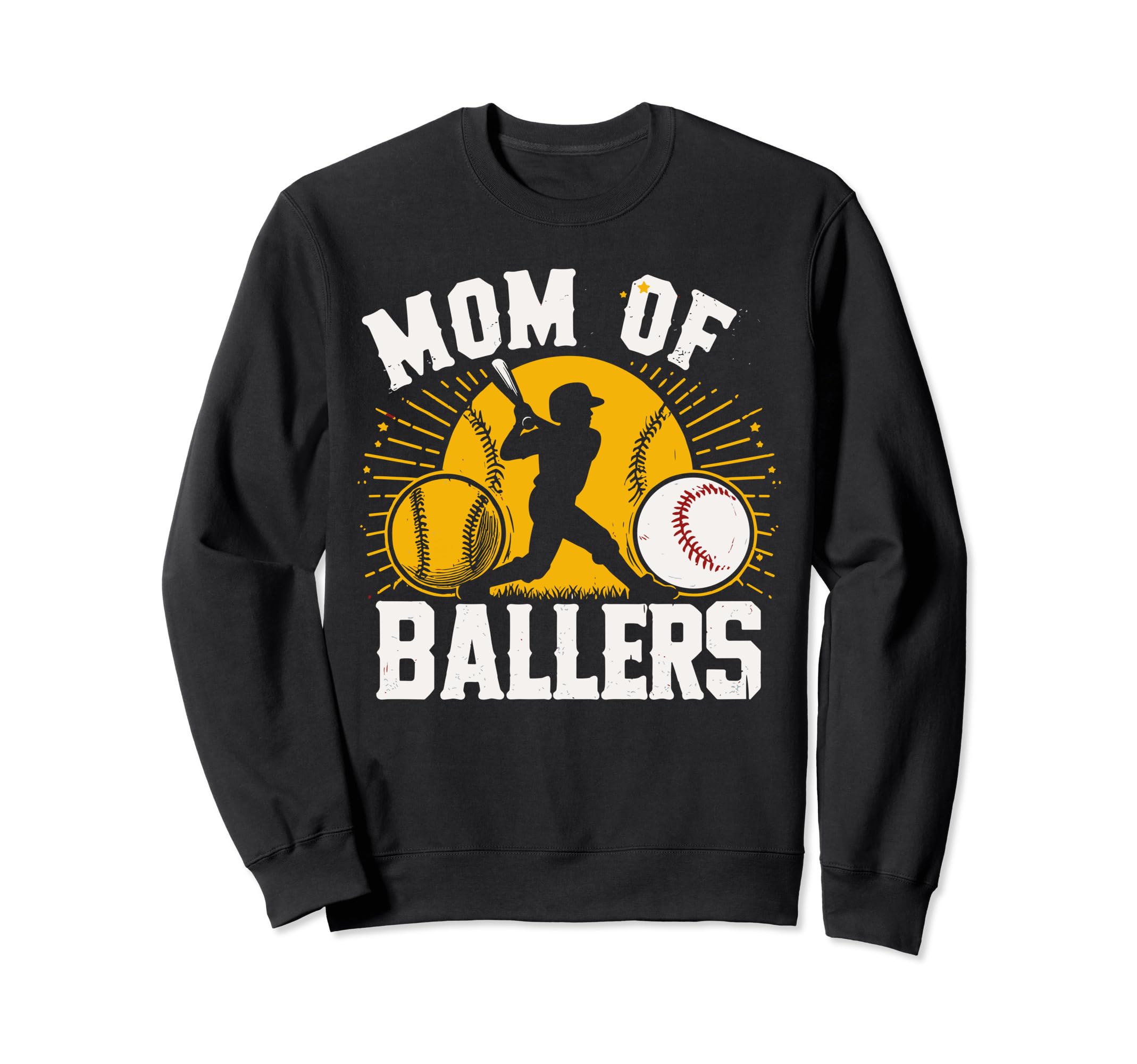 Mom Ballers Mom Baseball And Sweatshirt - Trendy Graphic for Adults - T-Shirt, Sweatshirt, Hoodie