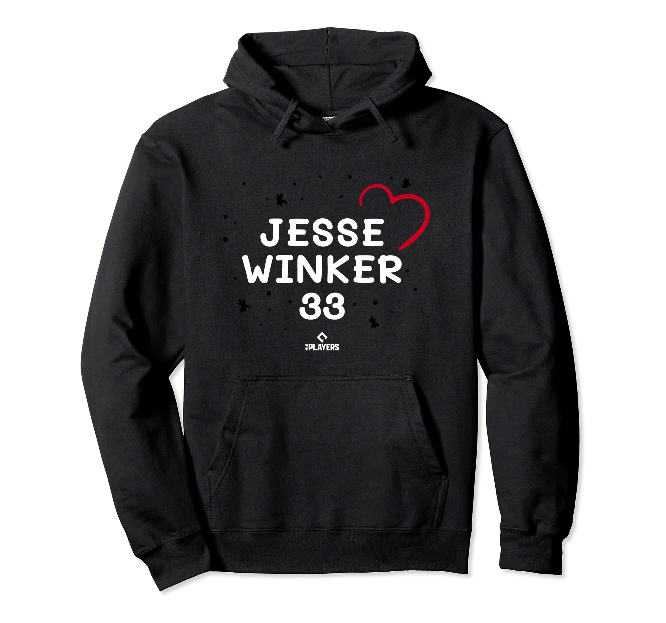 Jesse Winker Heart Valentines Day Hoodie - Custom Art Print Men Women - T-Shirt, Sweatshirt, Hoodie