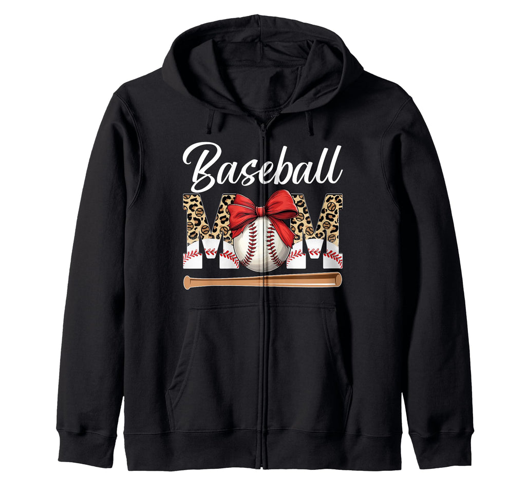 Baseball Mom Mother Ball Bat Sport Hoodie - Graphic Print for Adults - T-Shirt, Sweatshirt, Hoodie