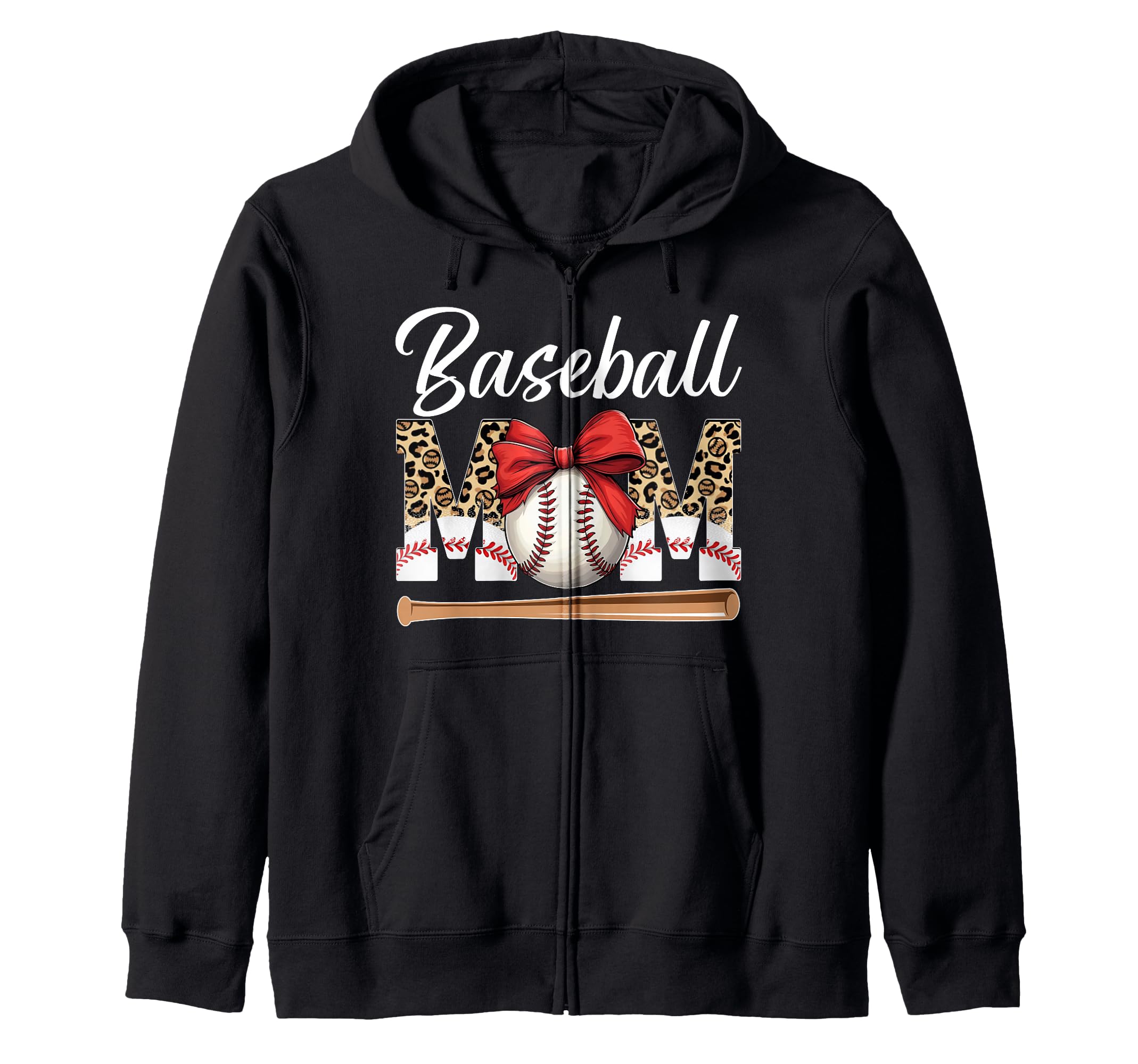 Baseball Mom Mother Ball Bat Sport Hoodie - Graphic Print for Adults - T-Shirt, Sweatshirt, Hoodie