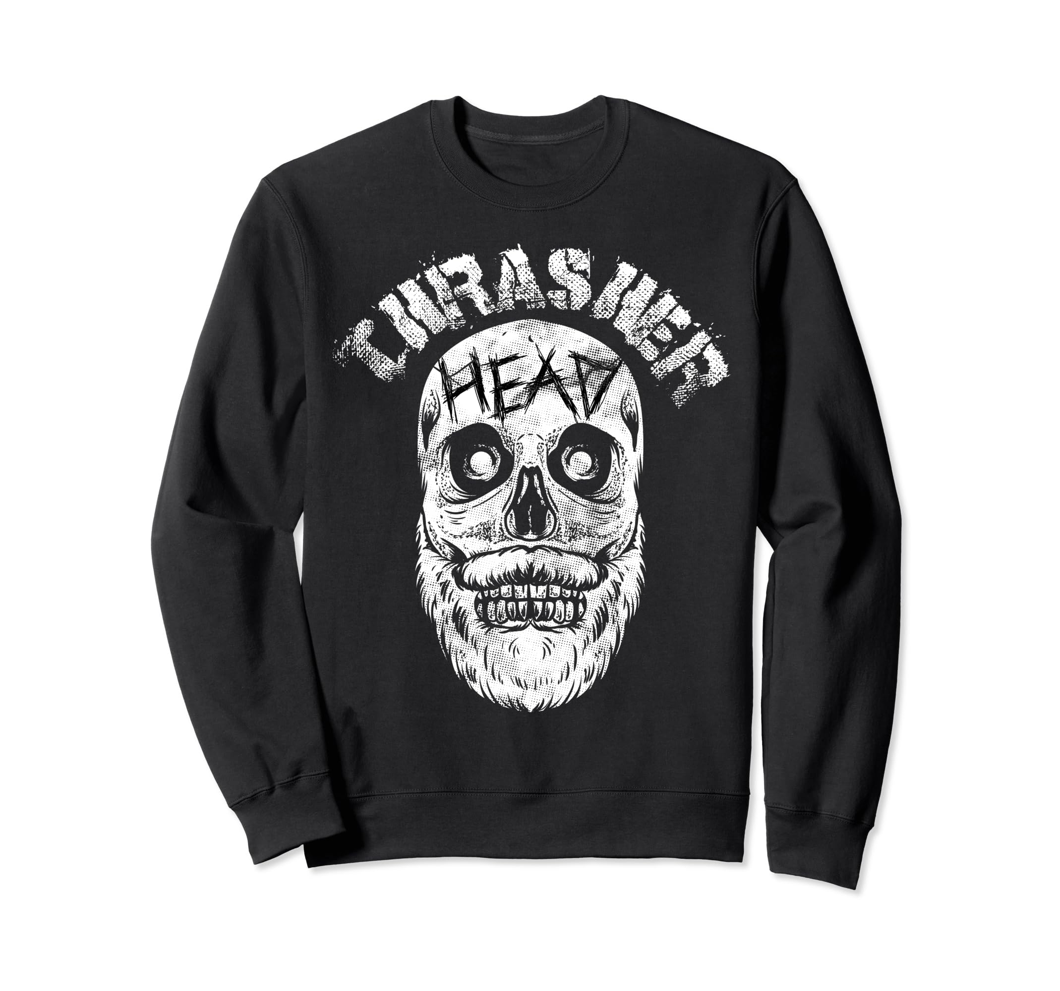 Thrasher Head Distressed Skull Skater Sweatshirt - Trendy Graphic Men Women - T-Shirt, Sweatshirt, Hoodie