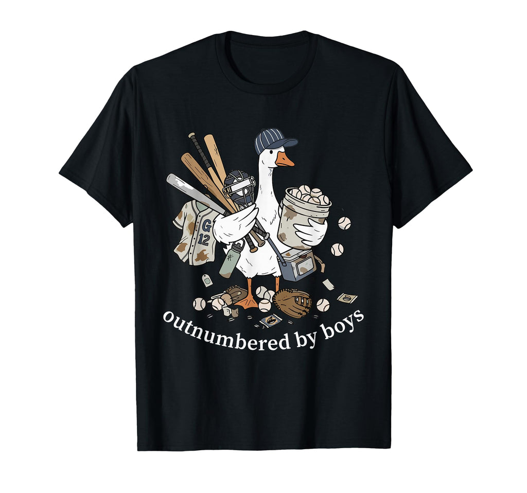 Outnumbered Mom Goose Mothers Day T-Shirt - Custom Art Print for Adults - T-Shirt, Sweatshirt, Hoodie