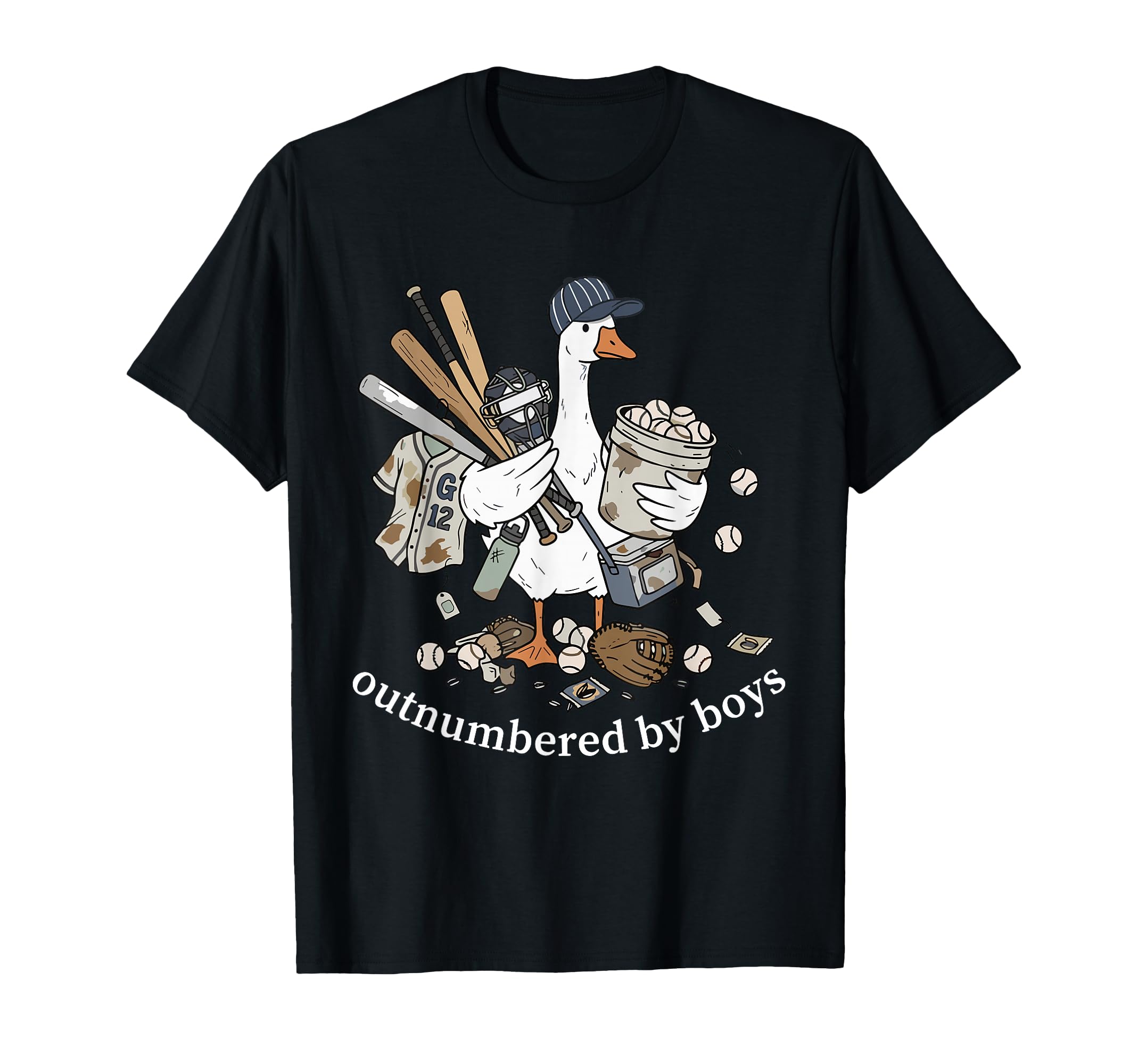 Outnumbered Mom Goose Mothers Day T-Shirt - Custom Art Print for Adults - T-Shirt, Sweatshirt, Hoodie