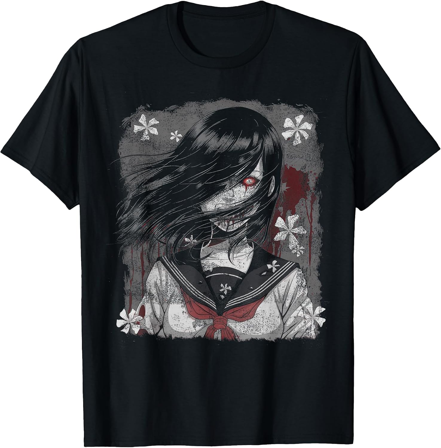 Horror Dark Anime Manga Japan Japanese Creepy - Adult & Kids T-Shirts, Sweatshirts & Hoodies apparel design preview 1