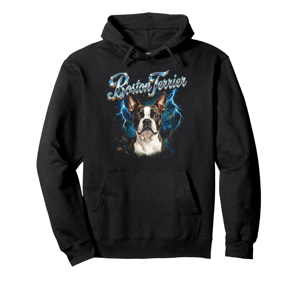 Boston Terrier 90S Dog Lover 80S Boston Hoodie - Fun Novelty Design Unisex - T-Shirt, Sweatshirt, Hoodie
