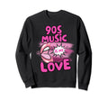 90S Music Is My Love Cassette Tape Sweatshirt - Graphic Print Men Women - T-Shirt, Sweatshirt, Hoodie