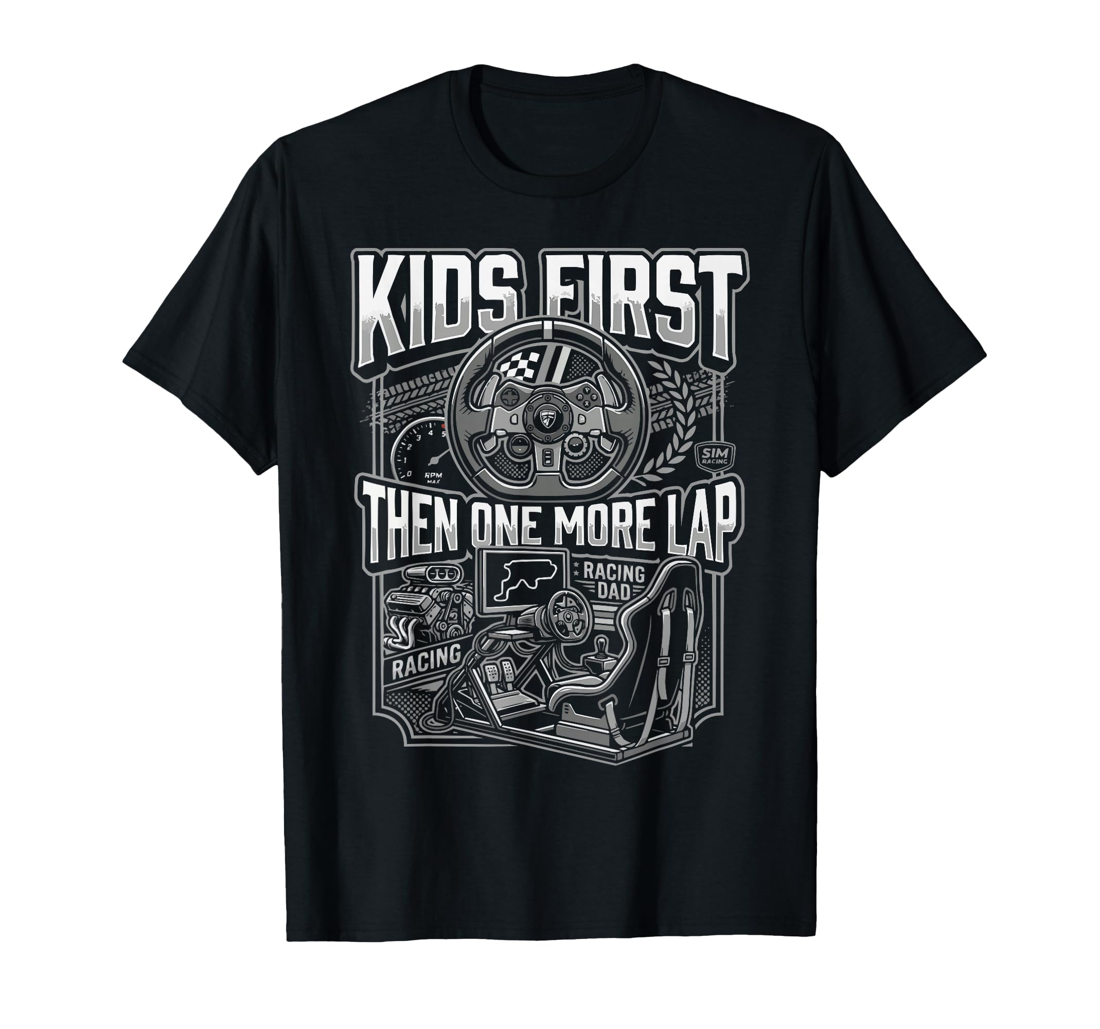 Sim Racing Dad Virtual Racing Game T-Shirt - Streetwear Style for Adults - T-Shirt, Sweatshirt, Hoodie