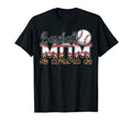 Leopard Baseball Mom Funny Mothers Day T-Shirt - Unique Graphic Men Women - T-Shirt, Sweatshirt, Hoodie