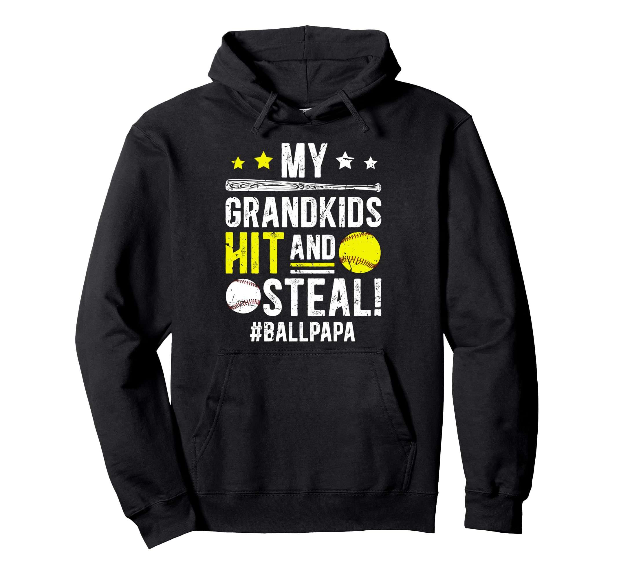 My Grandkids Hit And Steal Ball Hoodie - Casual Everyday Wear for Adults - T-Shirt, Sweatshirt, Hoodie