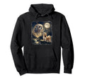 Shih Tzu Dog Howling To Moon 90S Hoodie - Casual Everyday Wear Unisex - T-Shirt, Sweatshirt, Hoodie