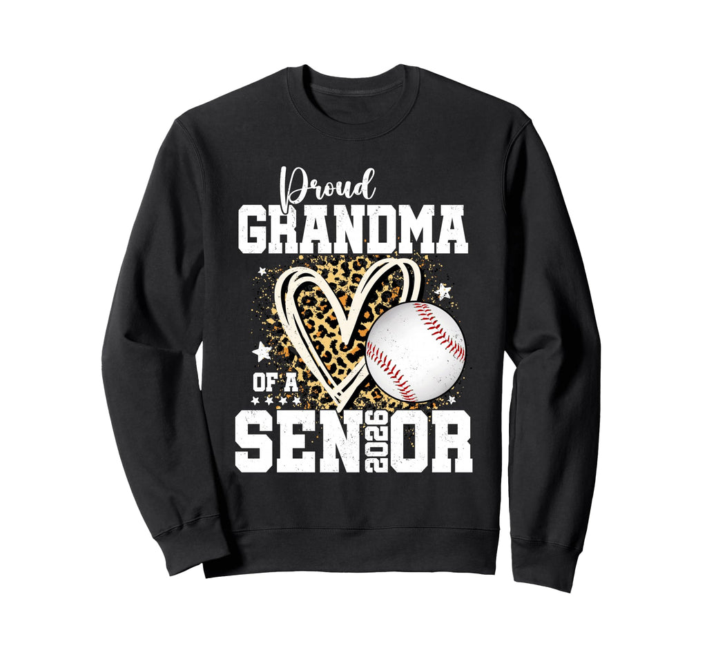 Proud Grandma 2026 Senior Baseball Sweatshirt - Minimalist Print Men Women - T-Shirt, Sweatshirt, Hoodie