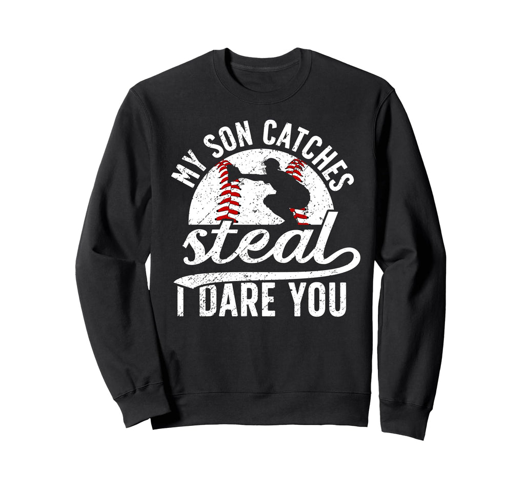 Funny Baseball Catcher Mom Sweatshirt - Aesthetic Graphic for Adults - T-Shirt, Sweatshirt, Hoodie