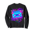 Synthwave Cassette Tape Sweatshirt - Fun Novelty Design for Adults - T-Shirt, Sweatshirt, Hoodie