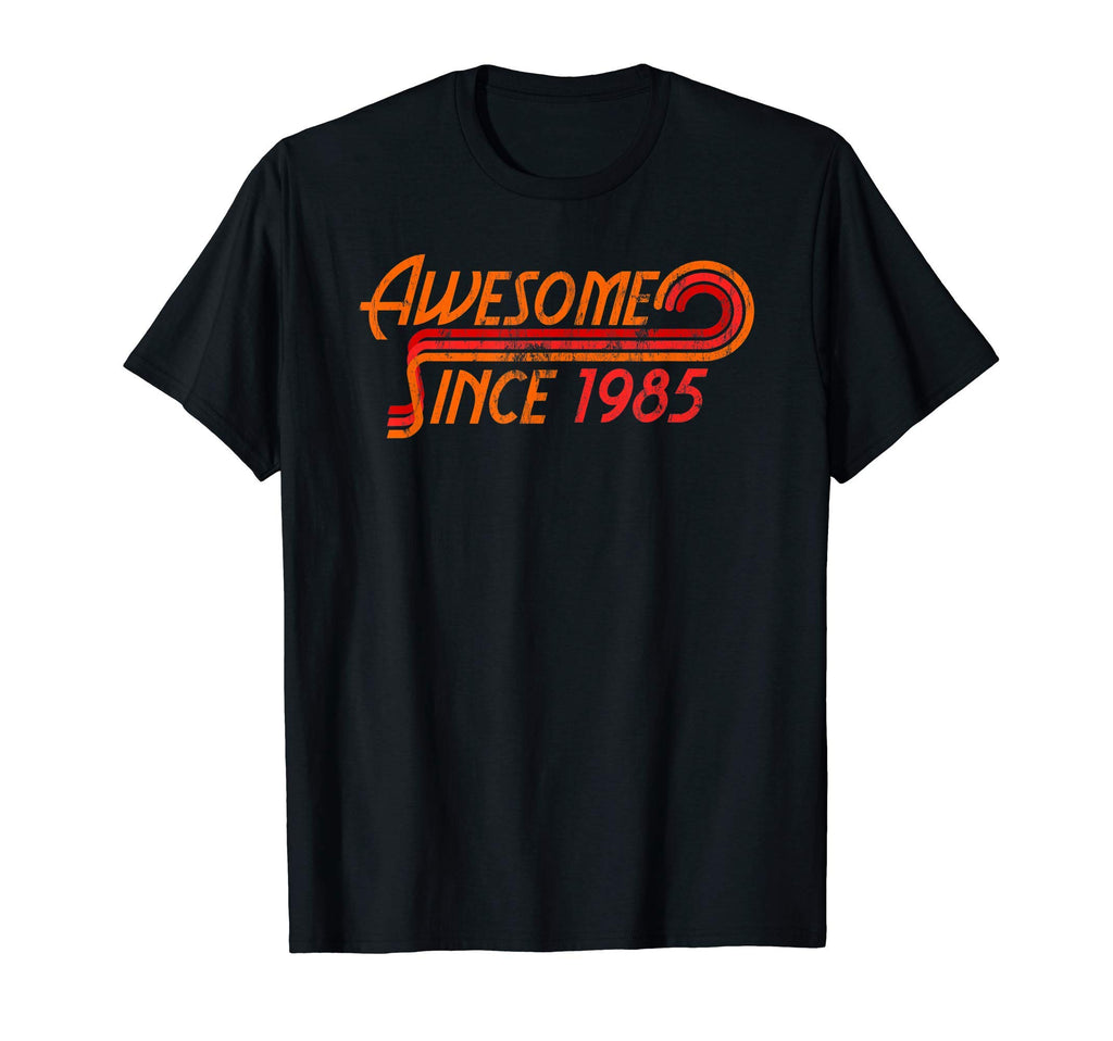 Awesome Since 1985 Stripes T-Shirt - Trendy Graphic Unisex - T-Shirt, Sweatshirt, Hoodie