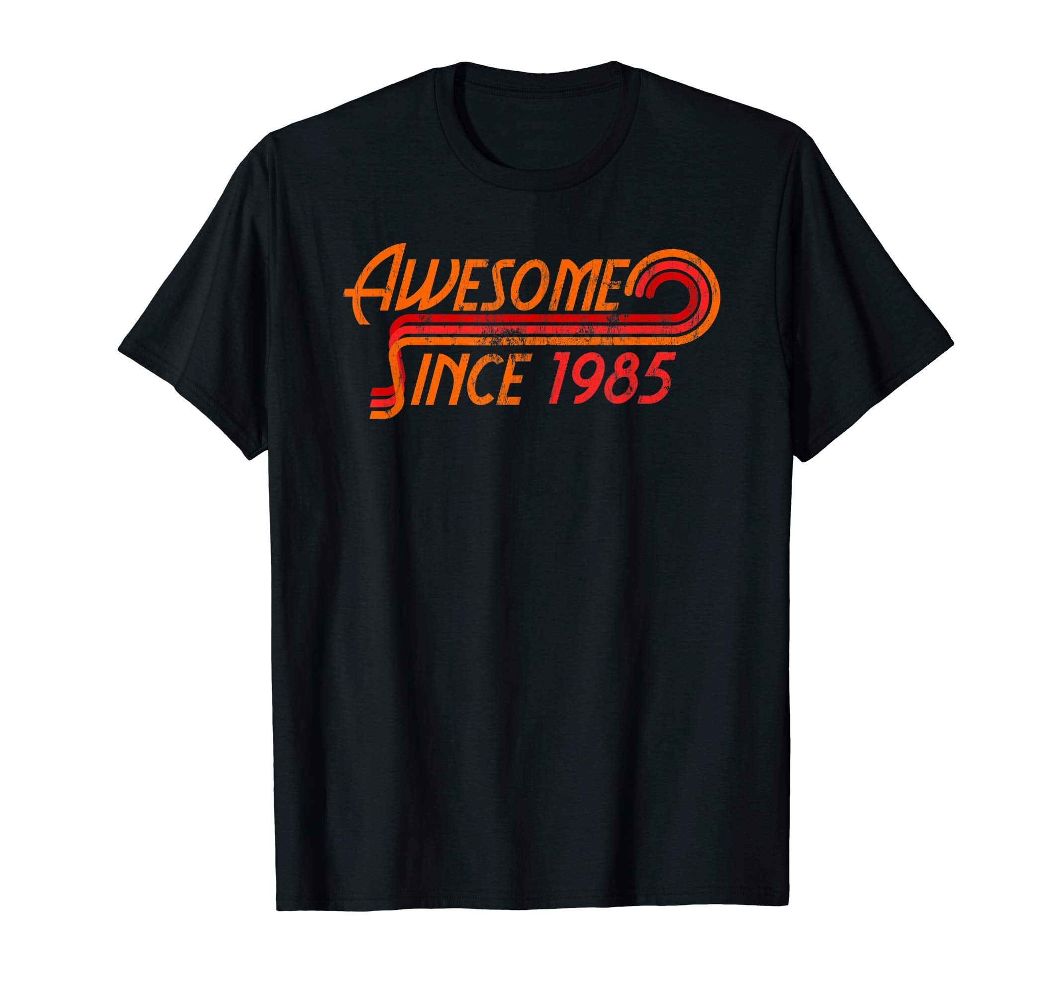 Awesome Since 1985 Stripes T-Shirt - Trendy Graphic Unisex - T-Shirt, Sweatshirt, Hoodie