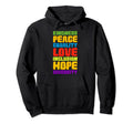 Human Rights Peace Love Inclusion Equality Hoodie - Trendy Graphic Unisex - T-Shirt, Sweatshirt, Hoodie
