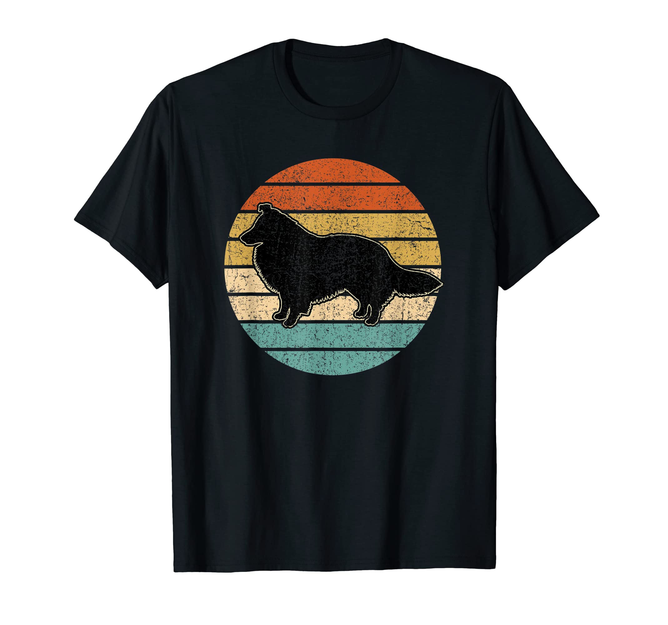 Sheltie Dog Sunset T-Shirt - Fun Novelty Design for Adults - T-Shirt, Sweatshirt, Hoodie